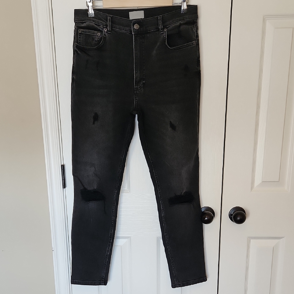 Boyish Charcoal Distressed Ankle Jeans
